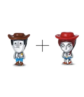 Pandora compatibele bedels van Sheriff Woody en Jessie uit Toy Story met cowboyhoeden, sieradenaccessoires