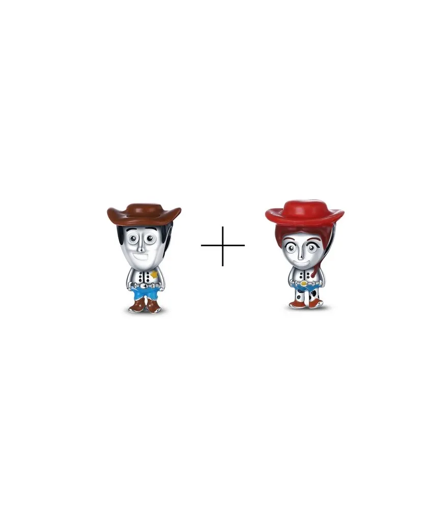 Pandora compatibele bedels van Sheriff Woody en Jessie uit Toy Story met cowboyhoeden, sieradenaccessoires