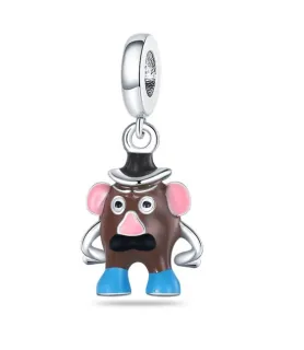 Pandora compatibele bedel van Mr. Potato Head uit Toy Story met hoed en blauwe schoenen, sieradenaccessoire