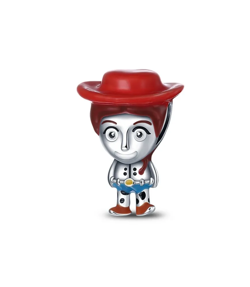 Pandora compatibele bedel van Jessie uit Toy Story met rode hoed en gevlekte broek, sieradenaccessoire