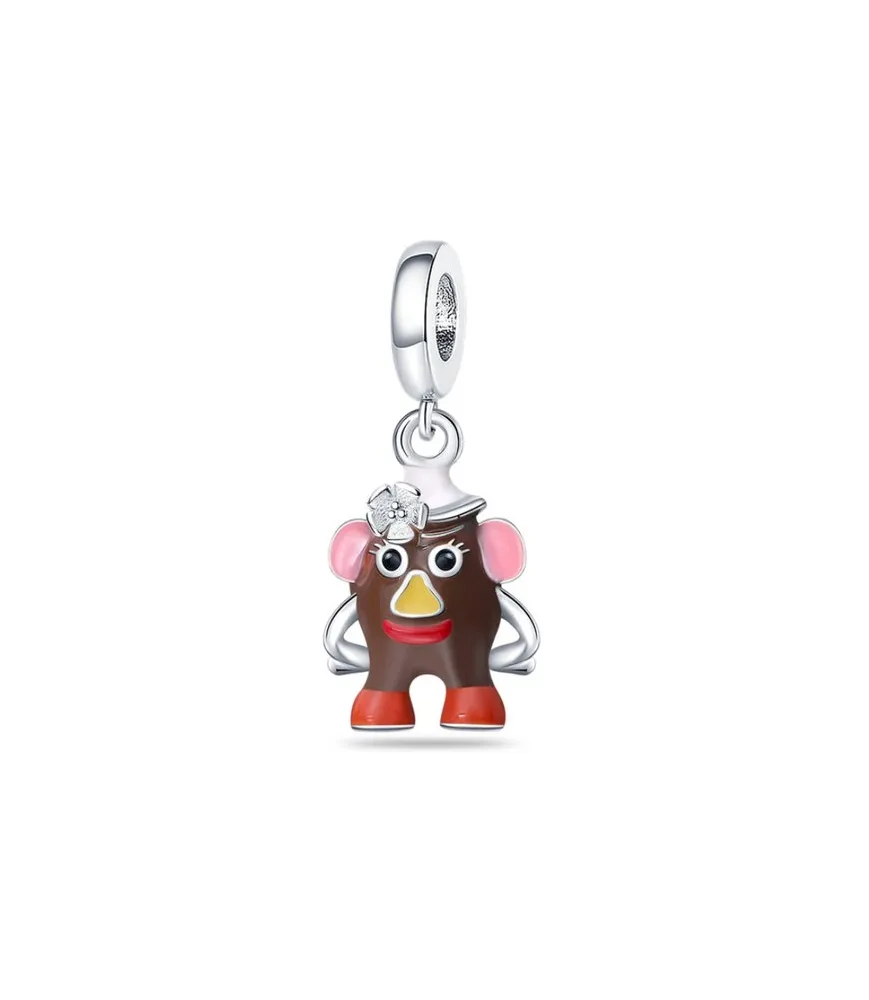 Pandora compatibele bedel met Mrs. Potato Head ontwerp in kleurrijk emaille