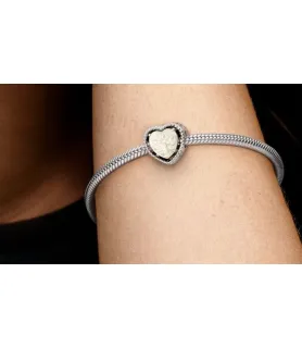 Fler® Hart met Familieboom bedel, vooraanzicht, compatibel met Pandora armbanden