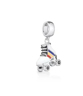 silver roller skate charm